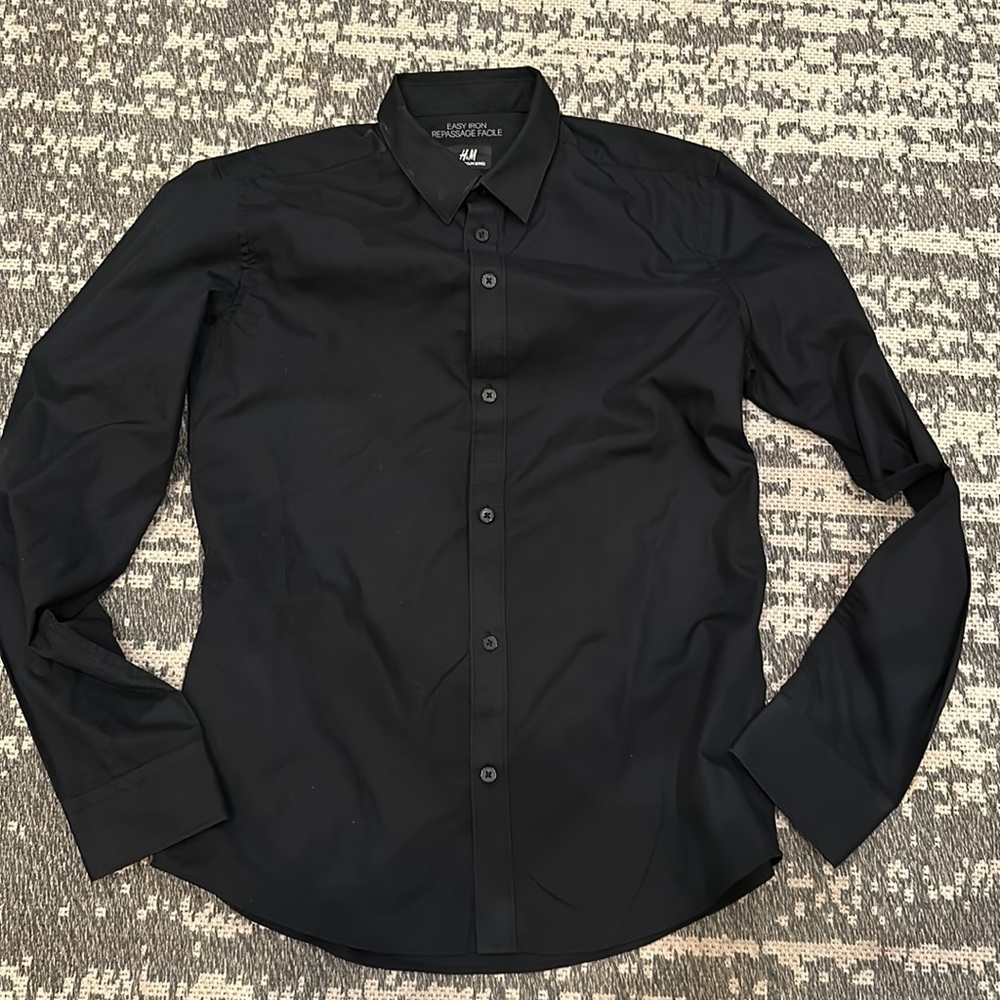 H&M black dress shirt.